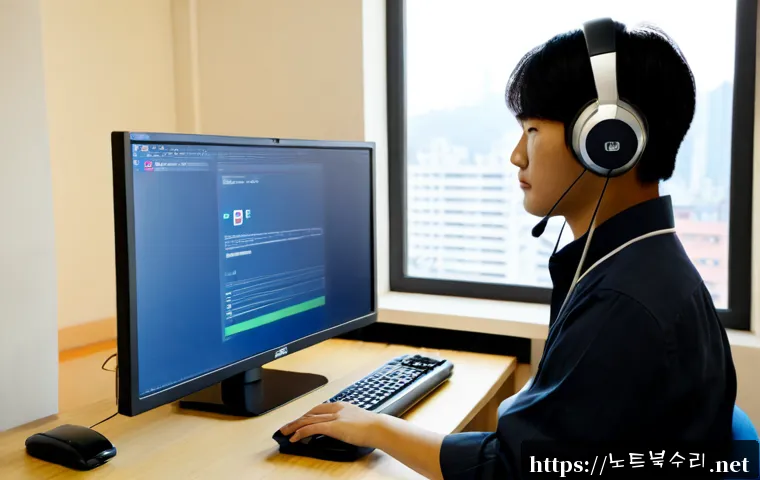 계양동 STATUS_IMAGE_ACCESS_DENIED - Photorealistic remote-support workstation in a compact apartment office, dual monitors showing a gen...