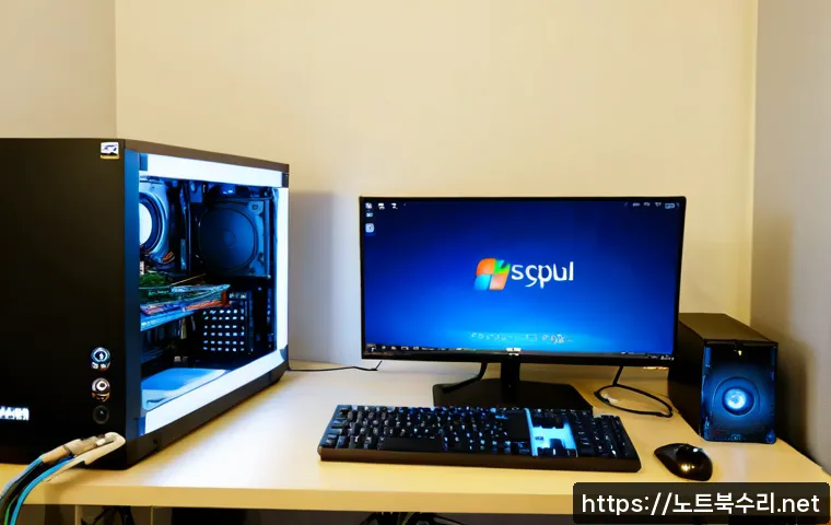 경동 DRIVER_POWER_STATE_FAILURE - Photorealistic IT support workstation in a compact Seoul apartment near Gyeongdong Market, desktop P...