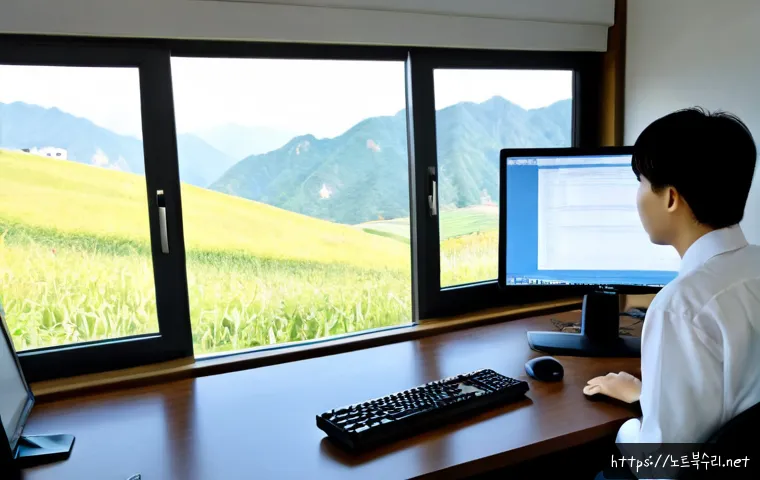 퇴촌면 STATUS_FLOAT_INEXACT_RESULT - Photorealistic remote-support workstation in a quiet countryside office near Ttoechon-myeon, Korean ...