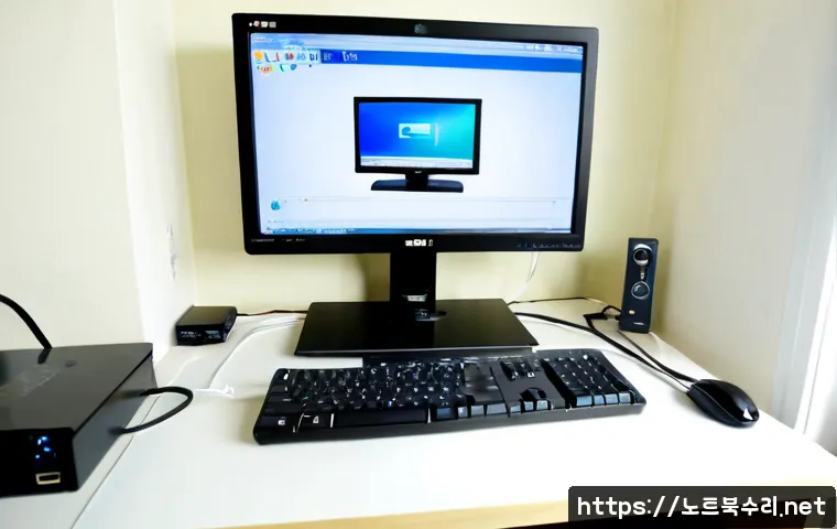 연수구 해킨토시 재설치 포맷  초기화 - Photorealistic remote-support workstation in a quiet Yeonsu-gu apartment, silver desktop computer co...