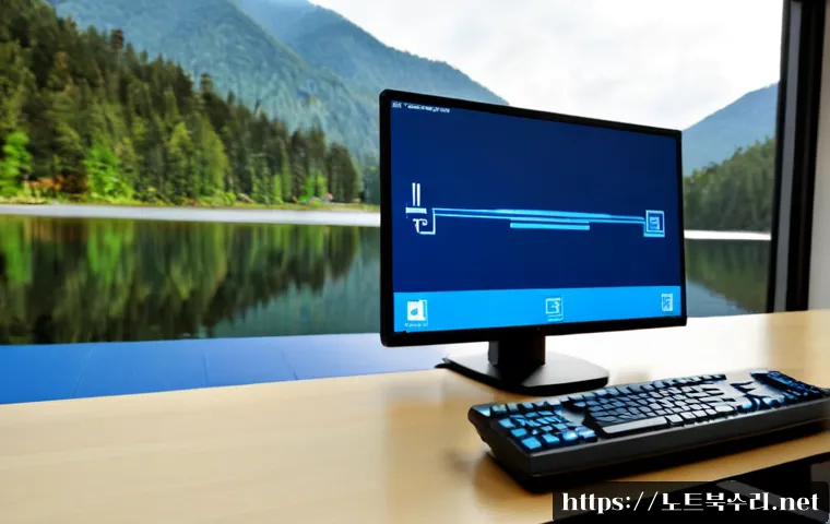 가평군 HAL_INITIALIZATION_FAILED - Photorealistic remote-support workstation in a quiet lakeside home office near forested mountains, d...