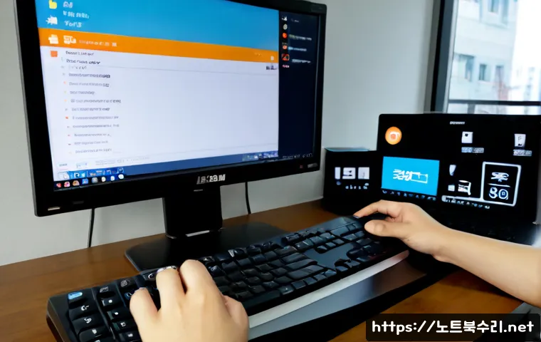 서현동 BOOTMGR is missing - Photorealistic remote-support workstation in a Seohyeon-dong apartment study, desktop monitor showin...