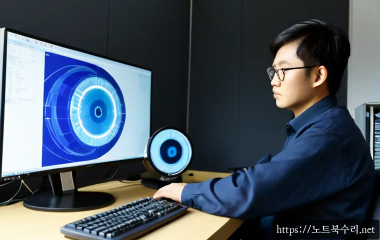 문발동 STATUS_EXECUTION_TIMEOUT - Photorealistic remote-support workstation in a quiet Paju publishing-district office, engineer study...