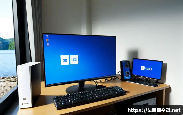 일산동 ACPI_BIOS_ERROR - Photorealistic remote-support workstation in an Ilsandong apartment near a lakeside park, desktop mo...