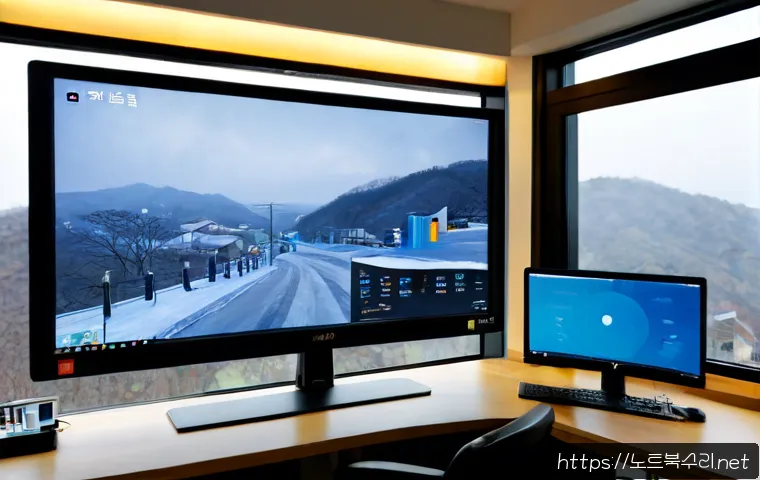 남현동 STATUS_KERNEL_CONNECTION_TIMEOUT - Photorealistic remote support workstation in a compact Namhyeon-dong apartment office, dual monitors...