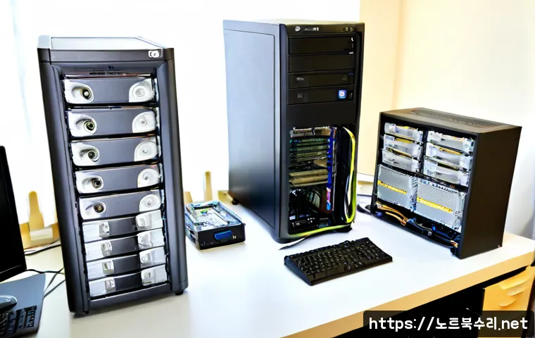 고덕면 RAM조립 및 교체수리 - Photorealistic computer repair desk in a quiet Gogdeok-myeon home office, technician carefully insta...
