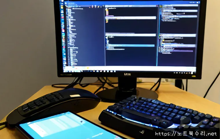 녹번동 ubuntu재설치 포맷  초기화 - Photorealistic remote IT support scene in a compact Nokbeon-dong apartment workspace, technician rei...