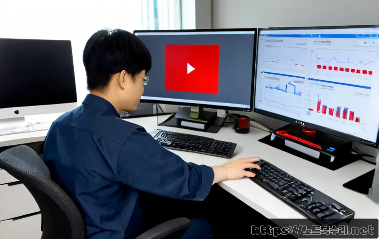 삼송동 STATUS_PAGE_FAULT - Photorealistic remote-support workstation in a modern Samsong new-town apartment office, dual monito...
