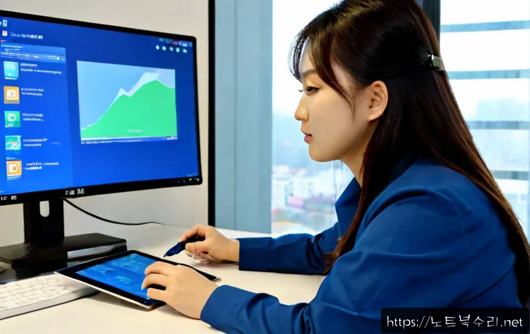 매송면 STATUS_DRIVER_ENTRYPOINT_NOT_FOUND - Photorealistic IT support workstation in a quiet semi-rural Korean office near Maesong-myeon, deskto...