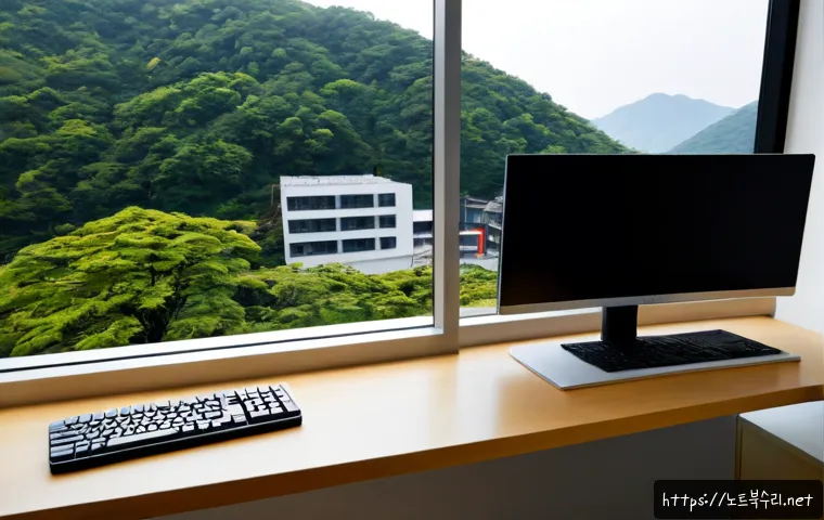 연희동 STATUS_DISK_READ_FAILURE - Photorealistic compact design studio in Yeonhui-dong, Seoul, architect at a dual-monitor workstation...