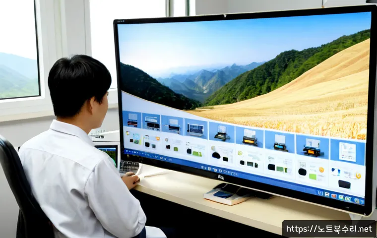 금광면 STATUS_KERNEL_LOG_FAILURE - Photorealistic rural Korean engineering office in Geumgwang-myeon, a technician studying a CAD-style...