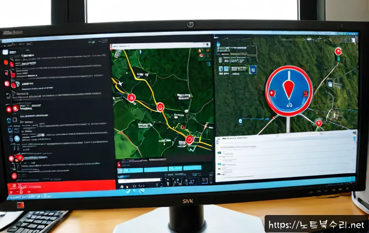 모현면 STATUS_SECURITY_POLICY_VIOLATION - Photorealistic remote-support workstation in a quiet suburban Korean office near low wooded hills, d...