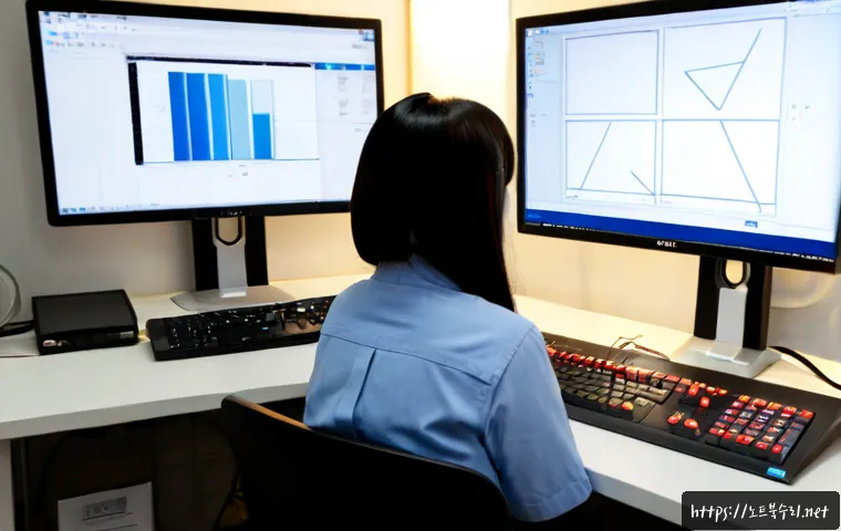 선화동 STATUS_KERNEL_DEVICE_ERROR - Photorealistic IT support workstation in a compact Suna-dong office, desktop tower opened beside a d...