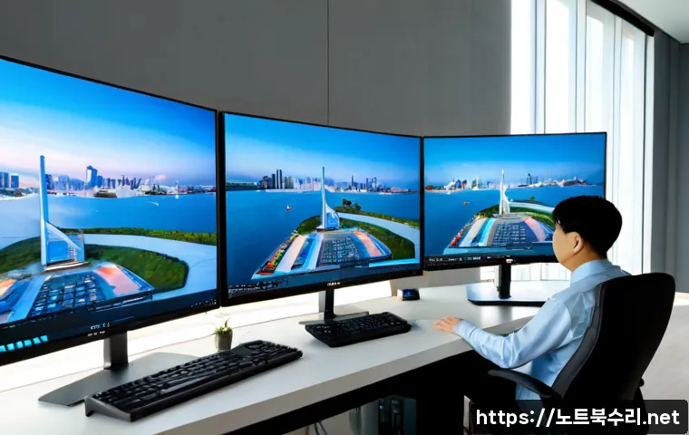 송도동 STATUS_KERNEL_APC_PENDING - Photorealistic IT support workstation in a sleek Songdo apartment office, ultrawide monitor showing ...