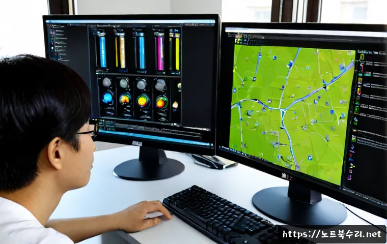 마평동 컴퓨터 desktop 출장방문수리점 - Photorealistic desktop computer repair technician servicing an open tower PC at a tidy home-office w...