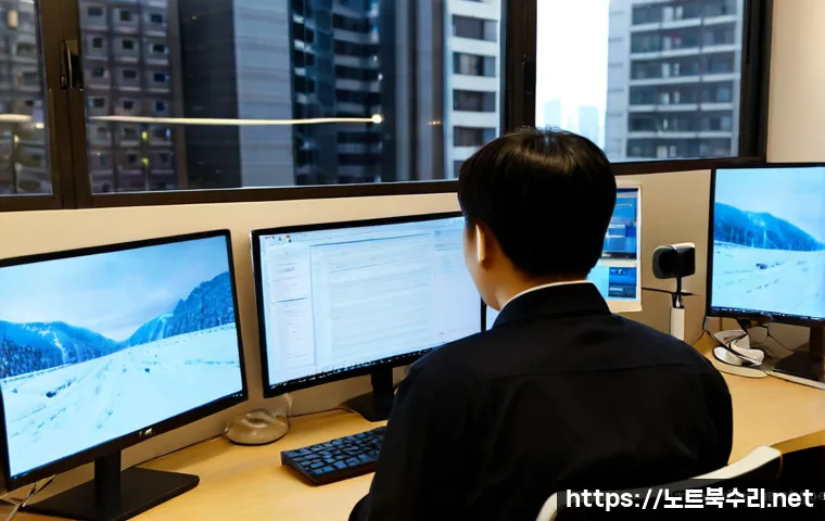 작전동 Press Ctrl Alt Del to restart - Photorealistic IT support scene in a compact Jakjeon-dong apartment office, frustrated professional ...