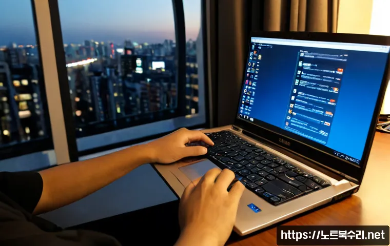왕십리 맥윈도우 부트캠프_bootcamp 재설치 포맷 초기화 - Photorealistic remote-support workstation in a compact Wangsimni apartment, silver laptop connected ...