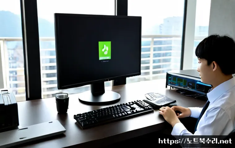 물왕동 BOOTMGR is missing - Photorealistic IT support workstation in a modern Siheung apartment office, desktop monitor showing ...