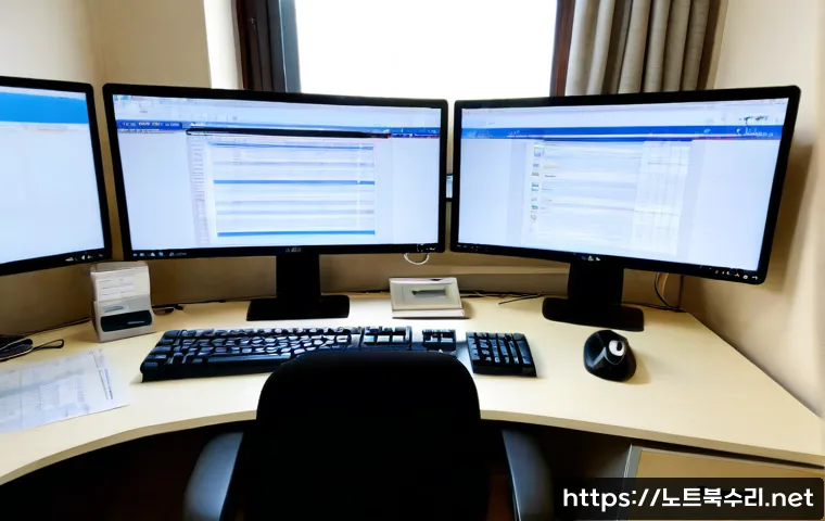 지제동 f4키 누르라고 할때 - Photorealistic remote-support workstation in a compact Jije-dong apartment office, technician hand p...