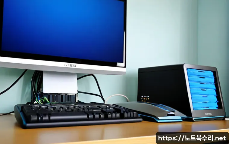 회천동 BUGCODE_USB_DRIVER - Photorealistic computer repair workstation in a compact apartment office, desktop tower opened besid...
