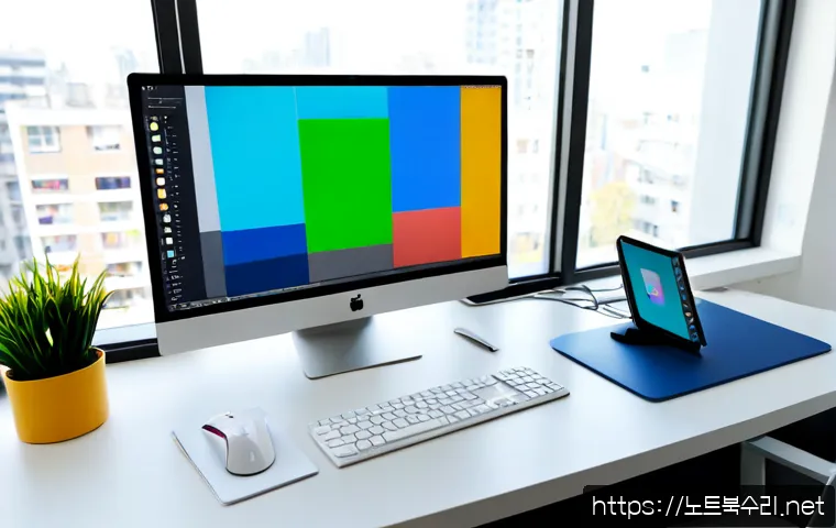 가정동 STATUS_SECURITY_POLICY_VIOLATION - Photorealistic product design workstation in a bright apartment office, dual monitors displaying unl...