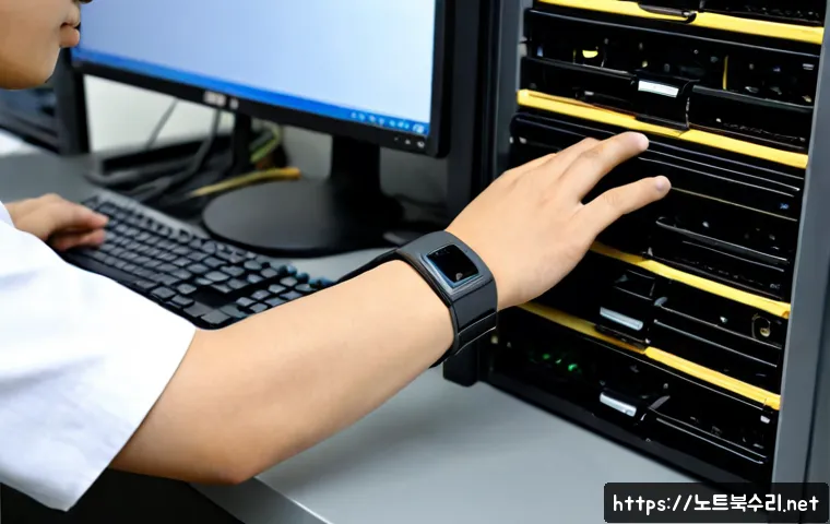 탑동동 RAM조립 및 교체수리 - Photorealistic computer repair workstation in Tap-dong-dong, technician wearing anti-static wrist st...