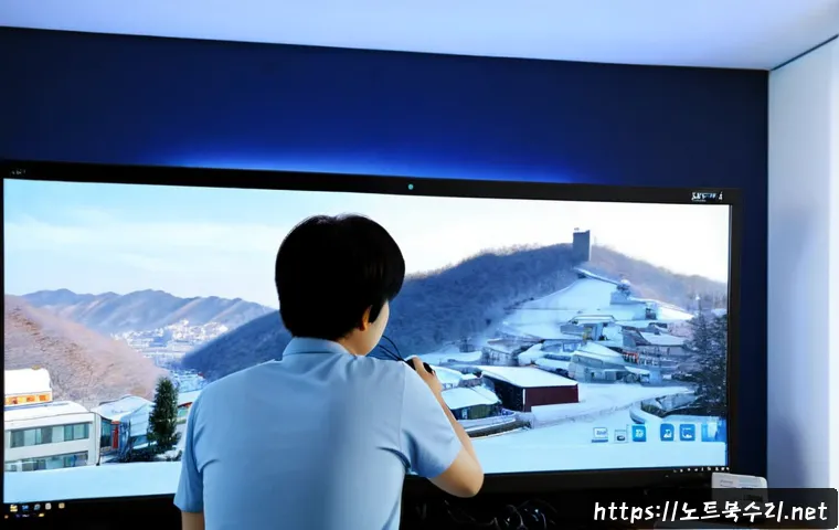 홍제동 CRITICAL_PROCESS_DIED - Photorealistic remote IT support scene in a compact Hongje-dong apartment office, desktop workstatio...