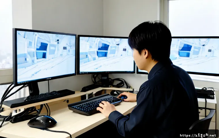 대조동 STATUS_STACK_BUFFER_OVERRUN - Photorealistic remote-support workstation in a compact Daejo-dong apartment office, dual monitors sh...