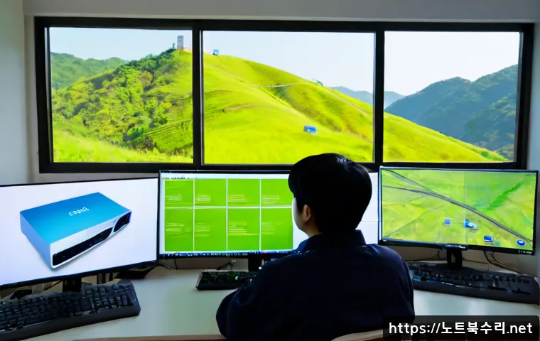 봉원동 VIDEO_MEMORY_MANAGEMENT_INTERNAL - Photorealistic remote-support workstation in a quiet Bongwon-dong hillside apartment, dual monitors ...