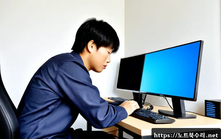 원곡동 운영체제 os 재설치 포맷 초기화 - Photorealistic computer repair workstation in a compact mixed-use neighborhood office, technician re...