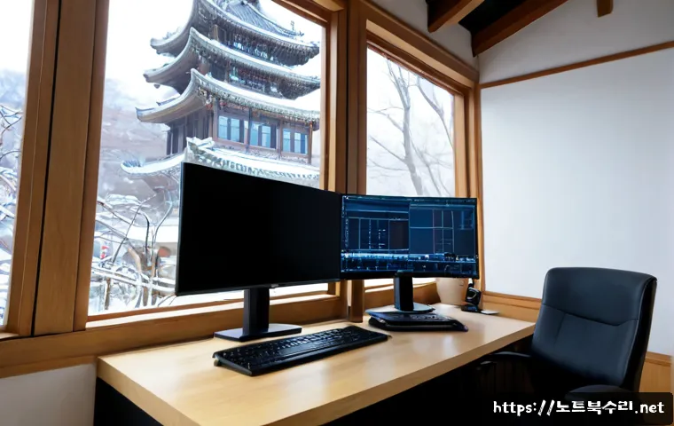 송현동 STATUS_KERNEL_THREAD_TIMEOUT - Photorealistic high-end product workstation in a quiet historic Seoul neighborhood studio, architect...
