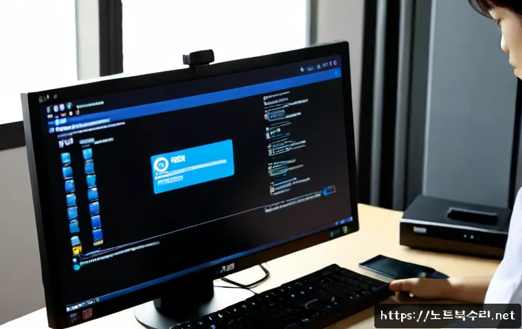 맥금동 STATUS_KERNEL_DISK_ERROR - Photorealistic remote-support workstation in a modern apartment near a quiet Korean residential dist...