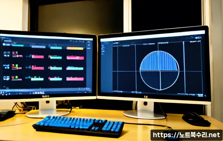 점봉동 STATUS_KERNEL_MEMORY_LEAK - Photorealistic remote IT support workstation in a quiet Jeombong-dong apartment office, dual monitor...