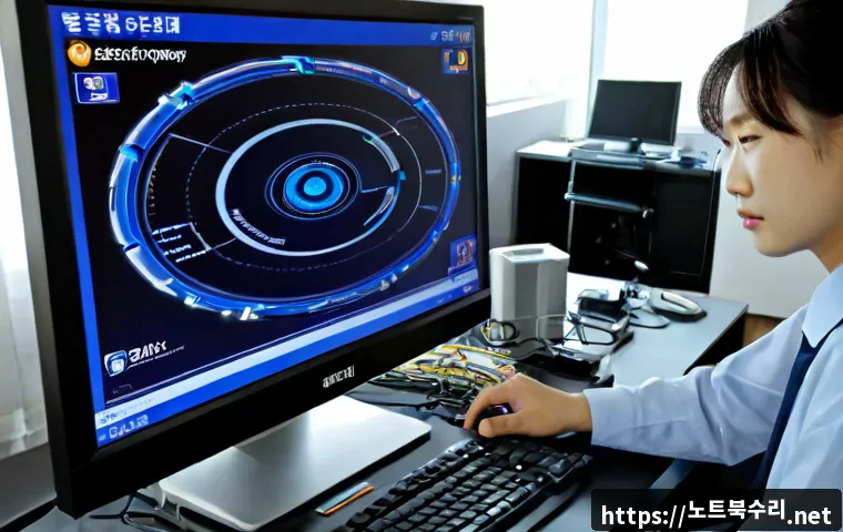 향동동 STATUS_KERNEL_MODE_EXCEPTION - Photorealistic compact home office workstation in a modern satellite-city apartment, desktop monitor...