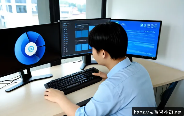 도농동 STATUS_KERNEL_THREAD_INTERRUPTED - Photorealistic IT support workstation in a modern apartment near a quiet riverside residential distr...