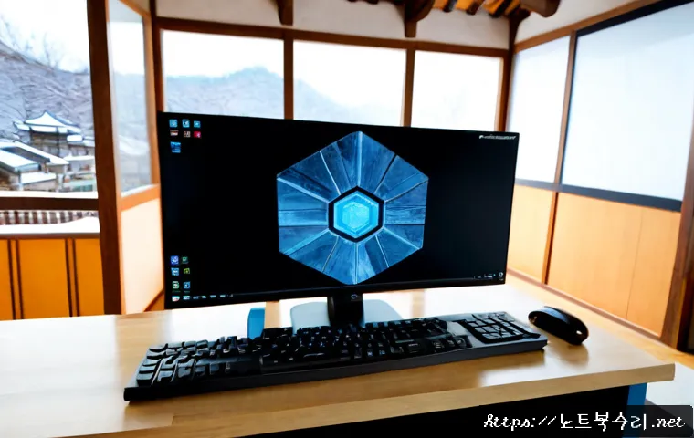 익선동 VIDEO_TDR_FAILURE - Photorealistic remote-support workstation in a compact creative studio near a traditional Korean cou...