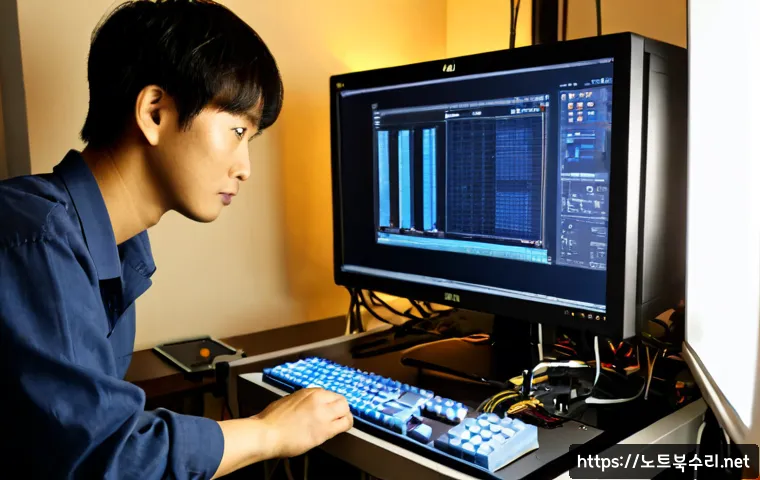 고봉동 오버클럭 뚜따 - Photorealistic high-end desktop workstation in a quiet Goyang apartment studio, open PC case on an a...