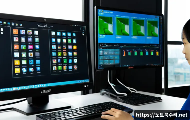 정왕동 STATUS_KERNEL_MODULE_INVALID - Photorealistic remote-support workstation in a compact Siheung industrial office, technician examini...