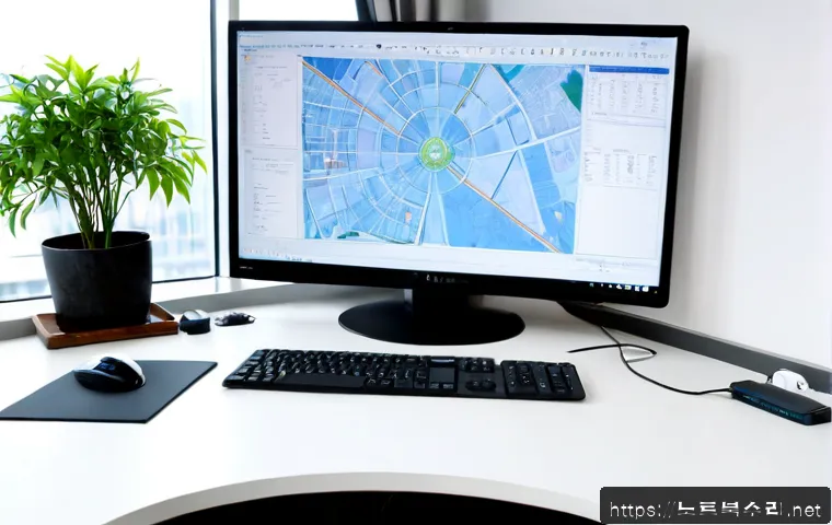 청학동 프로그램응답없음 - Photorealistic remote-support workstation in a compact Cheonghak-dong apartment office, dual monitor...