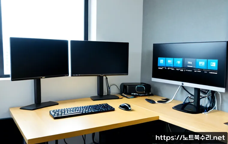 봉원동 출장방문윈도우 windows 설치 - Photorealistic home-office workstation in Bongwon-dong, a remote support technician installing an op...