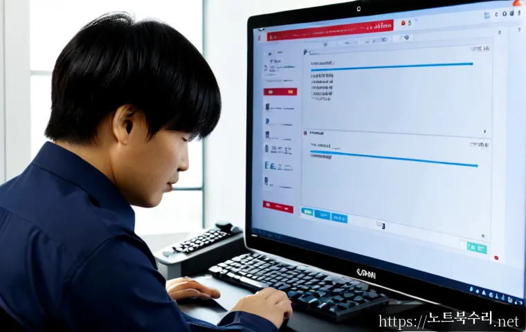 오산동 STATUS_INVALID_LOCK_SEQUENCE - Photorealistic IT support workstation in a compact Osan-dong office, dual monitors showing a clean a...