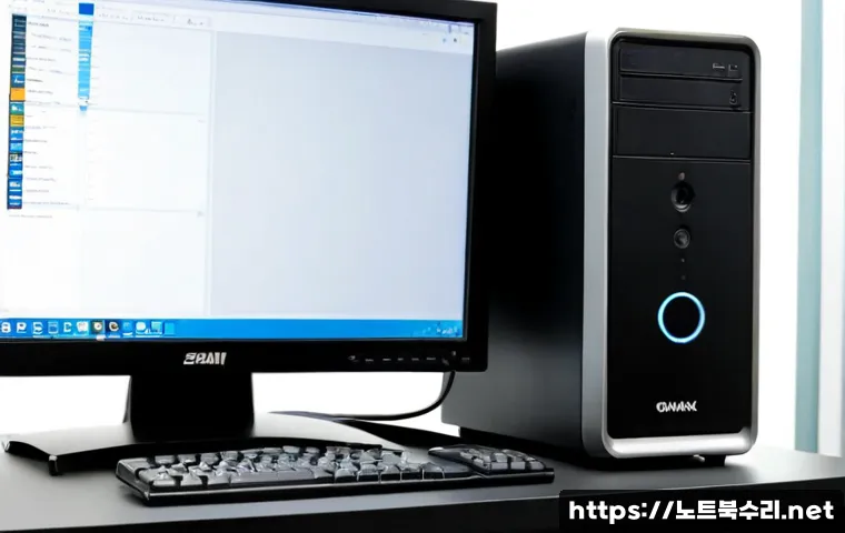 관악구 UNMOUNTABLE_BOOT_VOLUME - Photorealistic remote IT support workstation in a compact Gwanak-gu office, desktop tower opened bes...