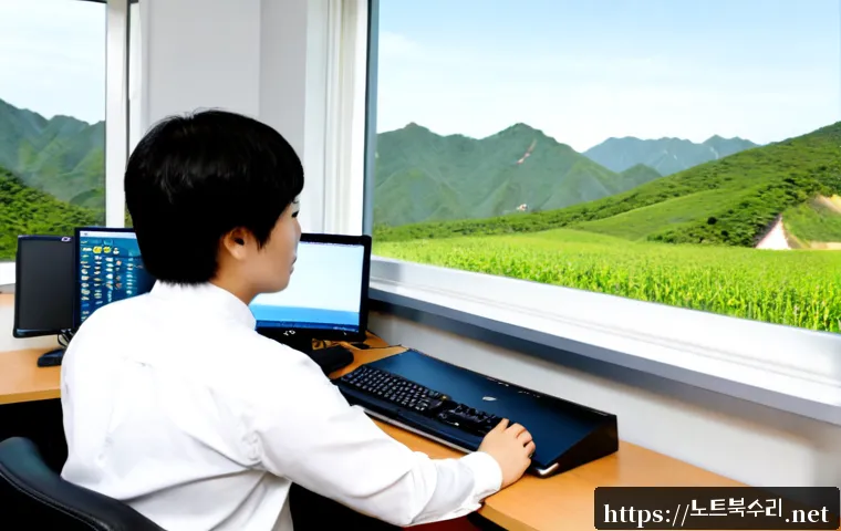 포곡읍 STATUS_INVALID_LOCK_SEQUENCE - Photorealistic remote-support workstation in a quiet semi-rural Korean office, IT specialist trouble...