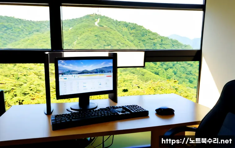 동백동 STATUS_IMAGE_INVALID - Photorealistic remote IT support workstation in a quiet Dongbaek-dong apartment home office, dual mo...