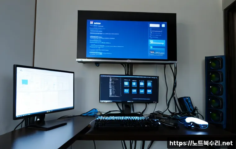감일동 WHEA_UNCORRECTABLE_ERROR - Photorealistic remote IT support workstation in a modern apartment near a quiet suburban Korean dist...