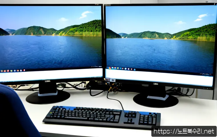회덕동 HAL_INITIALIZATION_FAILED - Photorealistic IT support workstation in a compact Korean office near a quiet riverside industrial d...