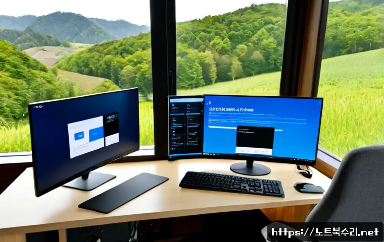 옥천면 윈도우11 windows11 재설치 포맷 초기화 - Photorealistic remote-support technician restoring a Windows 11 desktop at a tidy home office workst...