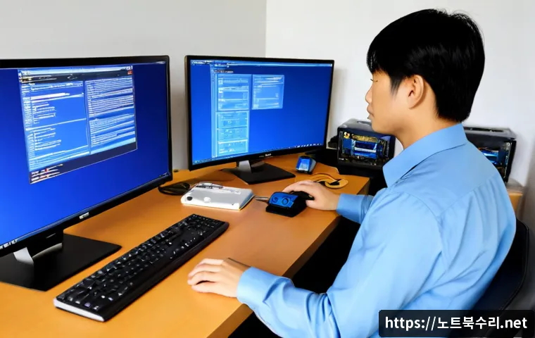 원흥동 HAL_INITIALIZATION_FAILED - Photorealistic IT support workstation in a modern apartment office near a quiet new-town transit cor...