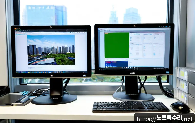 역삼동 공장초기화복구 - Photorealistic IT recovery workstation in a compact Yeoksam-dong office, technician restoring a desk...
