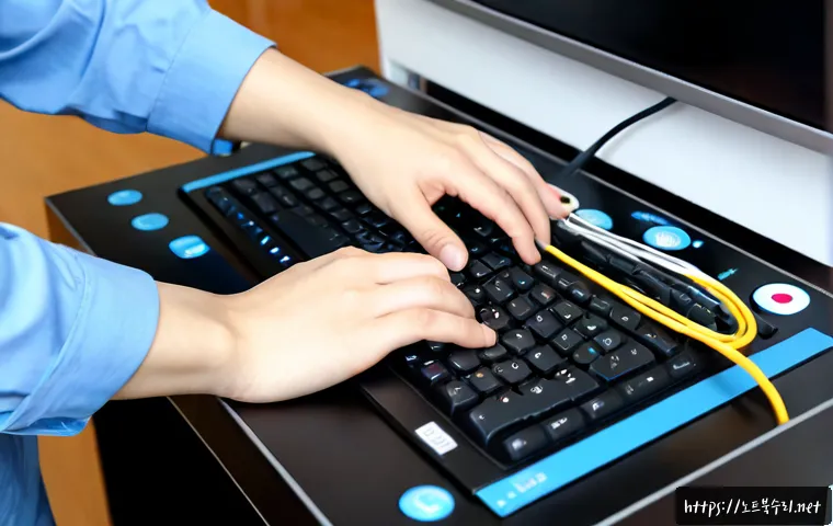 서교동 운영체제 os 재설치 포맷 초기화 - Photorealistic remote-support workstation in Seogyo-dong, desktop computer showing a clean operating...